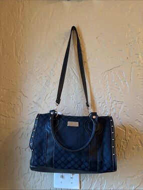 Nine West Navy Quilted Shoulder Satchel